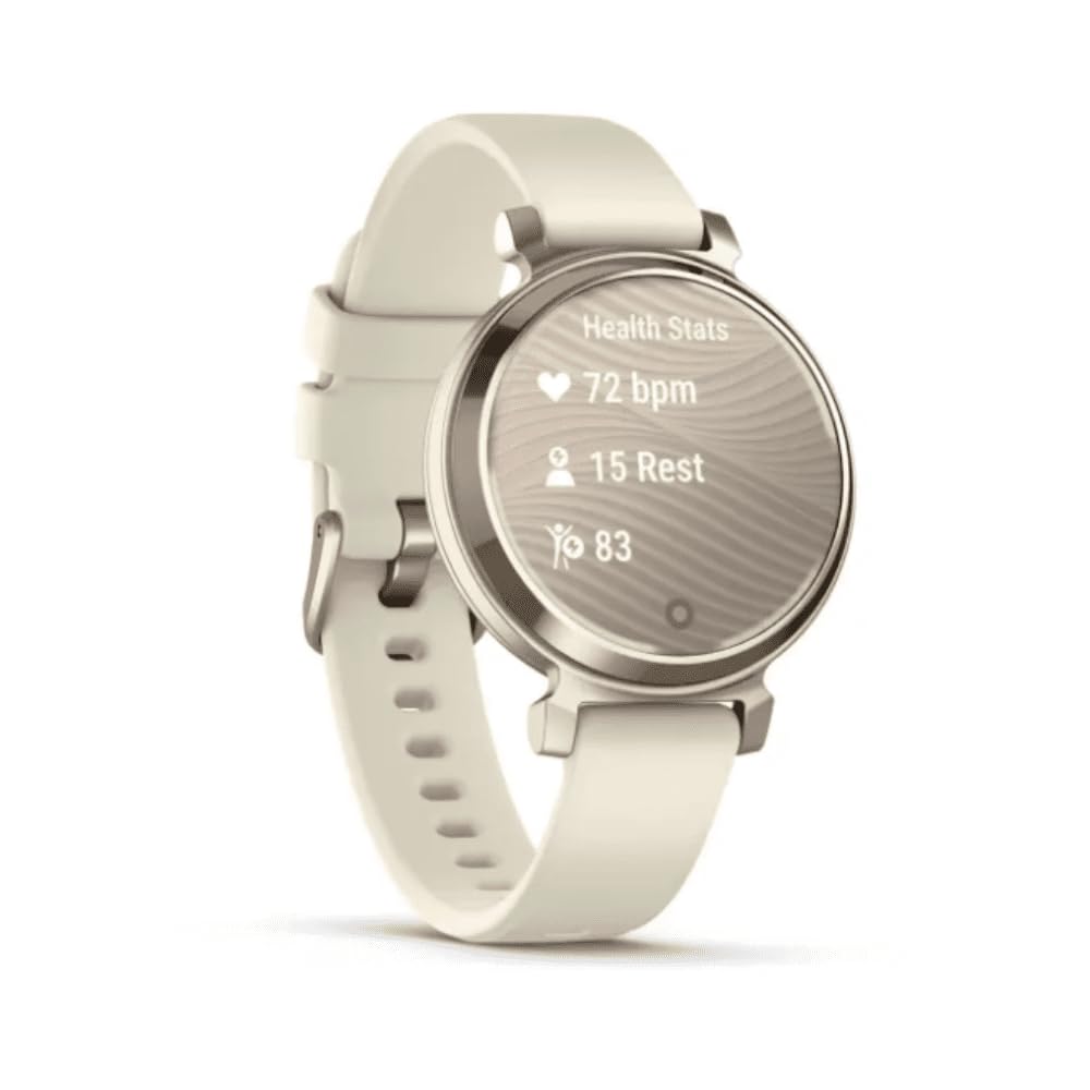 Garmin Lily 2, Reloj Inteligente, Diseño elegante, Datos de Salud y Forma Física, Pantalla Táctil, Notificaciones Inteligentes, Autonomía hasta 5 días, Dorado