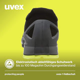 Uvex Zapatos de Trabajo 1 - Zapatos de Seguridad S1 SRC ESD - Cal-Negro, Talla:41