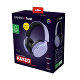 Trust Gaming GXT 491P Fayzo Cascos Gaming Inalámbricos Bluetooth + 2.4 GHz, 7.1 Sonido Envolvente, Batería de 22 Horas, Auriculares Inalámbricos RGB Over-Ear PC PS5 PS4 Switch - Morado