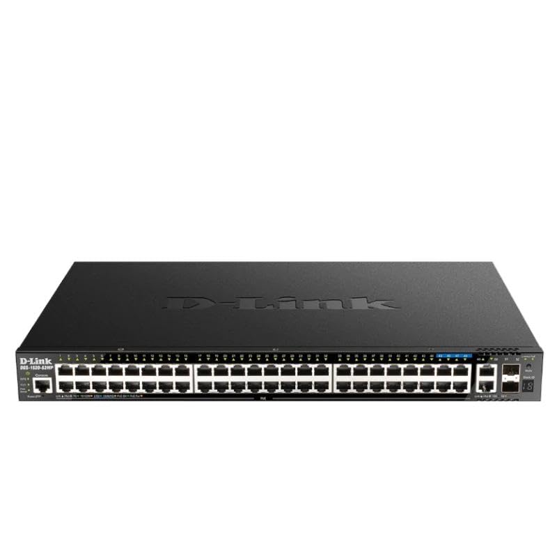 Switch 44x GbE PoE y 2X 10 SFP+, Ideal para Redes eficientes y alimentación de Dispositivos, mejorando conectividad y Rendimiento.