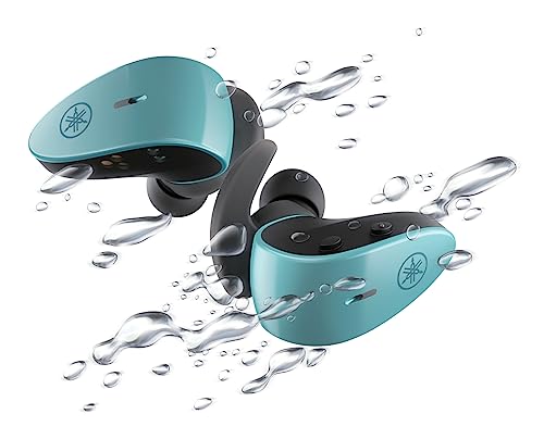 Yamaha TW-ES5A Auriculares In-Ear Deportivos True Wireless Bluetooth con Listening Care, Micrófono con Diseño Avanzado, Resistente al Agua y al Sudor IPX7 - Verde
