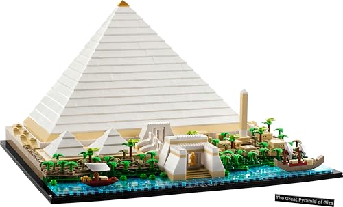 LEGO Architecture Gran Pirámide de Guiza, Maqueta para Construir de Egipto, Manualidades de Monumentos y Decoración del Hogar, Regalos para Adultos, Hombres y Mujeres 21058