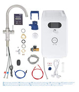 Grohe G31323DC2 31323DC2-Blue Professional Kit Grifo de Cocina de caño en C, Agua Pura Libre de Cal con un Sabor refrescante, Supersteel
