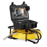 VEVOR Cámara Endoscópica de Drenaje Pantalla de 9" IP68 Impermeable Batería de 4500 mAh 12 LED Ajustable Cable de 91,5 m Tarjeta SD de 16GB para Tubería de Alcantarillado Drenaje de Plomería en Hogar