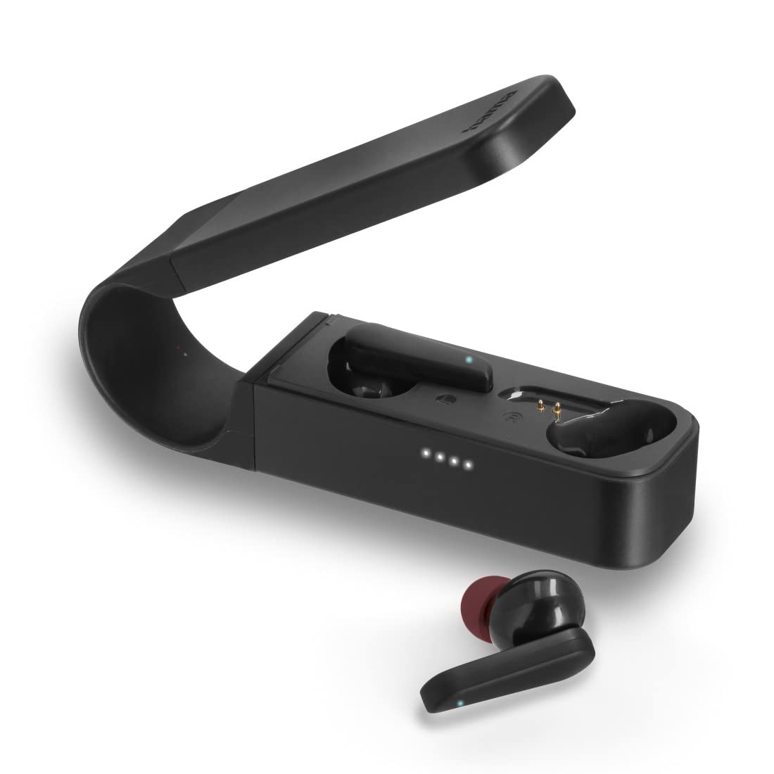 Hama | Auriculares Bluetooth (6h de música, True Wireless, Micrófono Integrado, Sensor táctil, Compatible con Siri y Google Assistant), Color Negro