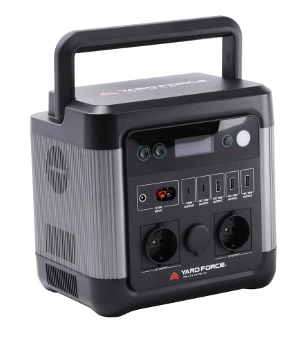 Yard Force 1200W Portable Power Station with 22.2V / 43.5Ah Lithium-Ion battery, triple USB ports and dual AC output - LX PS1200
