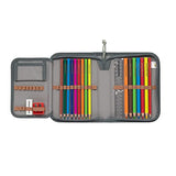LÄSSIG Juego de mochilas escolares de 7 piezas para niños/ School Set Flexy Unique, Speckles anthracite