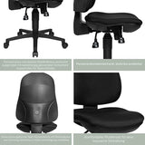 Topstar - Silla de Escritorio de Oficina, de Plumas, Color Negro y Dorado