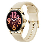 Ice-Watch - Ice Smart 3.0-1.2 Gold Beige AMOLED GPS - Reloj Conectado Redondo Dorado para Mujer con Correa de Silicona - 025115 (1.20 Pulgadas)