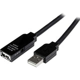 StarTech.com USB2AAEXT25M - Cable alargador USB 2.0 Hi Speed Activo Macho a Hembra, 25 m, Negro
