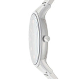 Emporio Armani Reloj para hombre, movimiento de tres manecillas con fecha, caja de acero inoxidable plateado de 43 mm con correa de acero inoxidable, AR11181, Tono plateado y negro