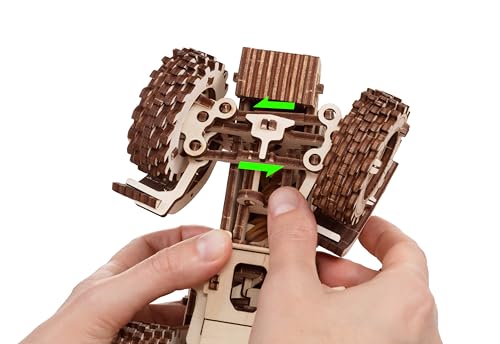 EWA Eco-Wood-Art ARADO 3D de Madera-Rompecabezas para Adultos y Adolescentes, 14+ -Montaje sin pegamento-325 Piezas, Color natuurlijk, Medium (Tractor BELARUS-82.3 with PLOW)