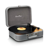 Classic Phono - TT-116 Tocadiscos Bluetooth con 3 velocidades, 33, 45 y 78 RPM, Tocadiscos de Vinilo Vintage, Salida RCA, Altavoz estéreo, Gris
