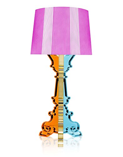 Kartell Bourgie, Lámpara de mesa con regulador de intensidad, Regulable, Fucsia