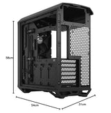 Fractal Design Torrent Compact Black - Solid Side Panel - Open Grille for Maximum Air Intake - Two 180mm PWM Fans Included - Type C - ATX Airflow Mid Tower PC Gaming Case