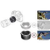Kenko Teleplus HD Dgx Adaptador para Objetivo Fotográfico (Canon EF,Nikon-AF, Negro, 3,58 cm, 157 G)