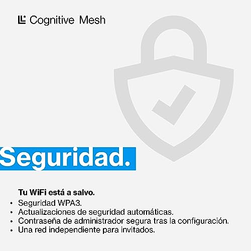 Linksys Velop Pro WiFi 6E Mesh System MX6201-KE Router Cognitive Mesh con Banda de 6 GHz y 5.4 GB/s, Cobertura para Casas de hasta 275 m² y 200 Dispositivos, Paquete de 1 Unidad