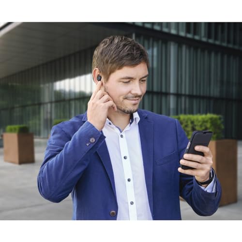 Hama True Wireless In Ear - Auriculares Bluetooth (batería de 4 Horas, Tiempo de conversación de 12 Horas, batería de 12 Horas, Auriculares con Carga inalámbrica y Cargador inalámbrico, protección