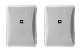 JBL Professional Control 28-1-WH Altavoz de Pared para Interiores y Exteriores, Amplia Cobertura de Sonido, 8 Pulgadas, 120 vatios a 8Ω, Fondo de Alta Salida, Altavoz Impermeable en Primer Plano. Se