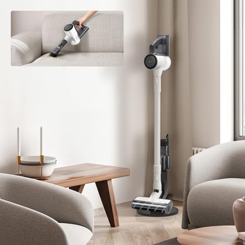 LG A9C-SLIM1C - Aspirador Escoba CordZero, Aspiradora con Sistema de Compresión de Polvo, Ciclónico, 150W Succión, Boquilla Varias Superficies, Base de Parking, 1.9 Kg, Blanco