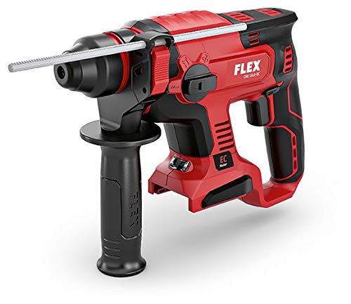 Flex 497444 Flex Pack - Juego de herramientas con taladro de percusión, martillo perforador combinado, sierra de calar (con 3 baterías de 18 V/5 Ah, luz LED, motor sin escobillas, herramientas