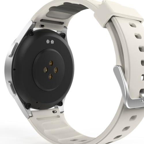 HAMA | Smartwatch 8900 (Reloj Inteligente, con GPS, Pantalla Tactil Amoled, Reloj Deportivo, Permite Hacer Llamadas en Manos Libres) Color Plata y Beige.