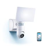 KOZII, Proyector de Pared Conectado con cámara integrada, Detector de Movimiento, 2200 lúmenes, Blanco frío, Ideal para Seguridad Exterior, fácil de Instalar, Compatible con Aplicaciones Smart Home