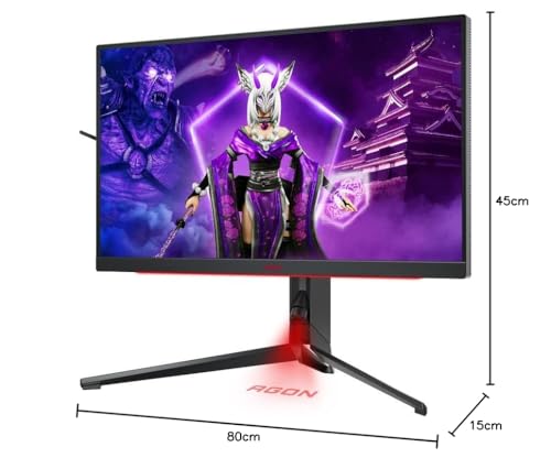 AOC Agon AG274QXM - Monitor IPS, 1 ms, Mini LED, diseño RGB, HDR 1000, KVM, Ajuste de Altura, Mini LED, FreeSync Premium Pro, 27 Pulgadas QHD 170Hz, Negro