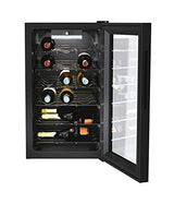 Candy DiVino CWC 021 M/NF Vinoteca Vino, 21 botellas, App HOn con tecnología Vivino, estantes cromados, 39 dB, Clase G, 40 x 55 x 70 cm, negro [Clase de eficiencia energética G]