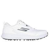 Skechers Go Golf MAX Fairway 4, Zapatillas Hombre, White Synthetic/Textile/Silver Trim, 45 EU