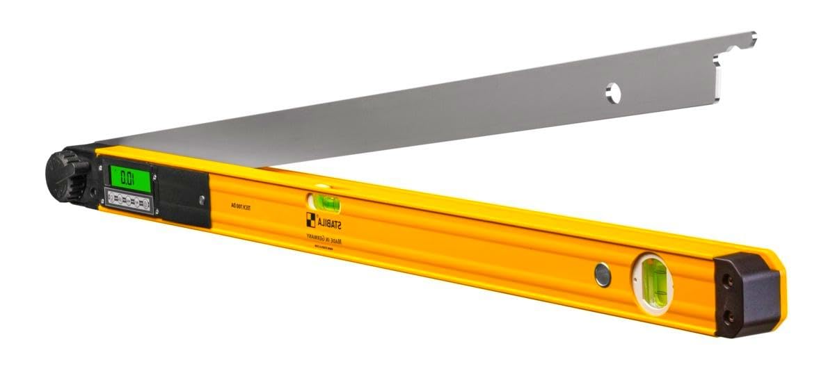 Escuadra electrónica técnica 80 cm, con sensores de nivel, pantalla LCD, puerto USB, material metálico, medidas precisas. Diseñado para: construcción y carpintería. #