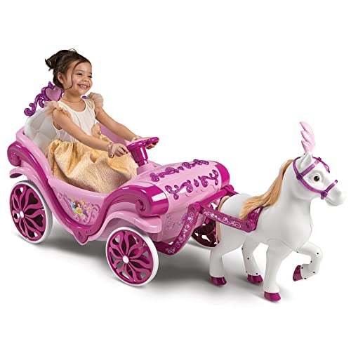 Huffy Disney Princess Royal Caballo y carruaje - Coche de propulsión eléctrica, Rosa, Edad 3+