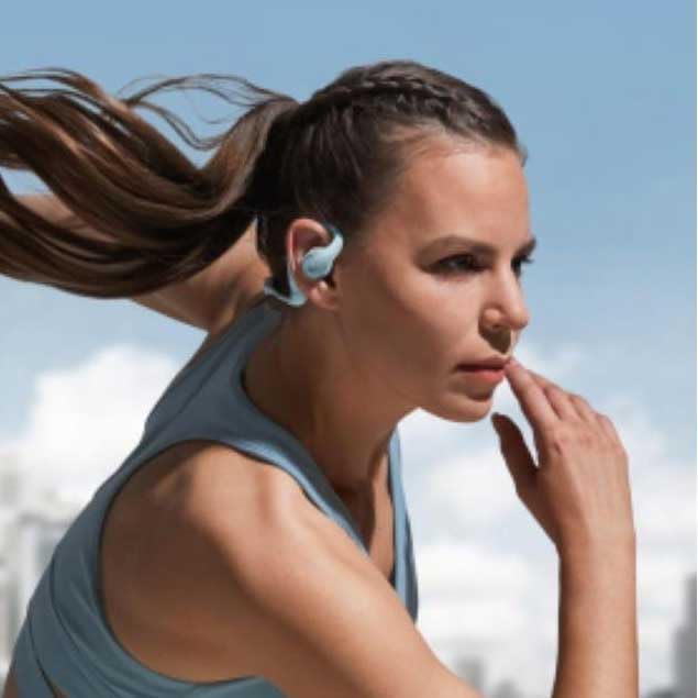 Soundcore by Anker AeroFit Pro Auriculares Bluetooth Inalámbricos de Conducción de Aire, Muy Cómodos, Ergonómicos, Ajuste Seguro, Sonido Rico con LDAC, Bluetooth 5.3, IPX5, 46H, Control con App
