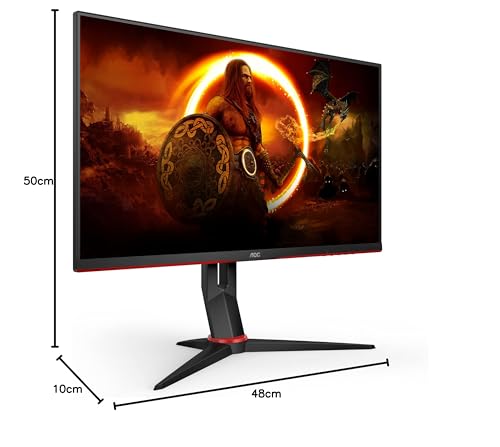 AOC Monitor Gaming 24G2SU- 24" Full HD, 165Hz, 4ms, VA, FreeSync Premium, FlickerFree, Low Blue Light , Ajustable en altura (1920x1080, 350cd/m, HDMI 2x1.4, Displayport 1x1.2)