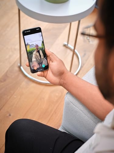 OSRAM Timbre con vídeo SMART+ WiFi 3MP 2K Batería IP66 Blanco Timbre con video SMART+ WiFi de 3 MP y 2K, sensor PIR, batería de 5200 mAh, timbre, ángulo de 160°, compatible con Alexa, blanco