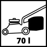 Einhell Cortacésped de gasolina GC-PM 51/3 S HW (2,7 kW, accionamiento de rueda trasera desconectable, regulación de altura de corte central de 6 niveles, bolsa colectora de hierba de 70 L)