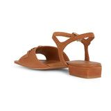 Geox D New Eraklia 15, Sandalia Plana Mujer, coñac, 40 EU