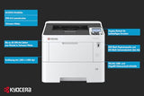 Kyocera Ecosys PA4500x/Plus - Impresora láser (45 ppm, 45 ppm, Gigabit LAN), Color Negro y Blanco