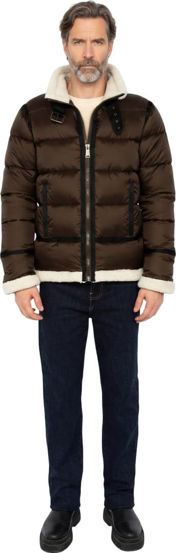 Schott NYC Idak Chaqueta, marrón, XL para Hombre