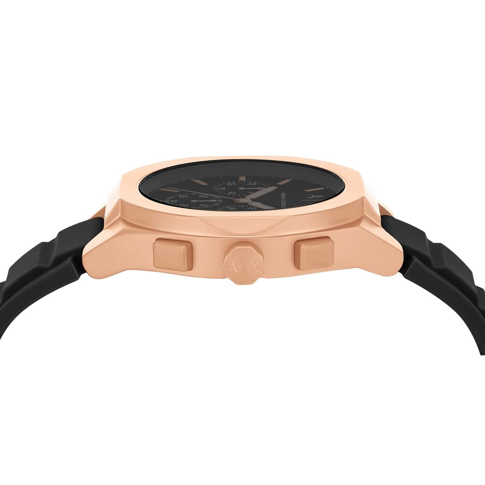 Armani Exchange Orologio da uomo, Movimento cronografico al quarzo e cassa da 42 mm con cinturino in Silicone