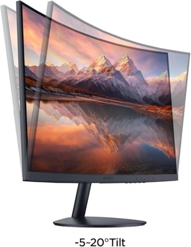 KOORUI Monitor Curvo - 27 Pulgadas Full HD (1920x1080 a 75 Hz, 5ms, VA 3000:1, Curvatura 1500R, HDMI, VGA, Antirreflejo, Eye Ease, Inclinación)