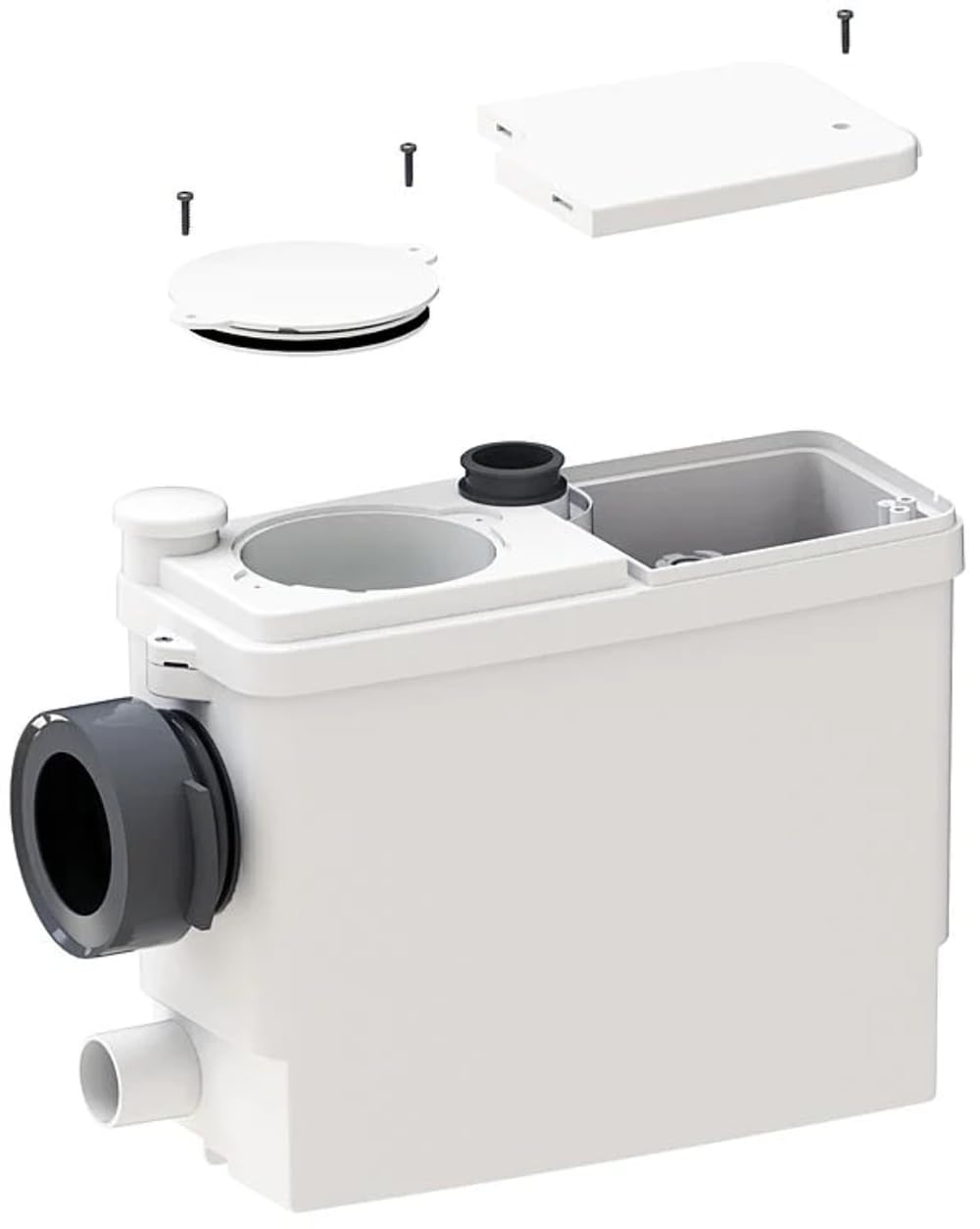 SFA 0017UP - Bomba de elevación SanipACK Pro UP | es el único triturador que se acopla completamente en una pared y en el interior de todos los edificios de soporte comercial, color blanco