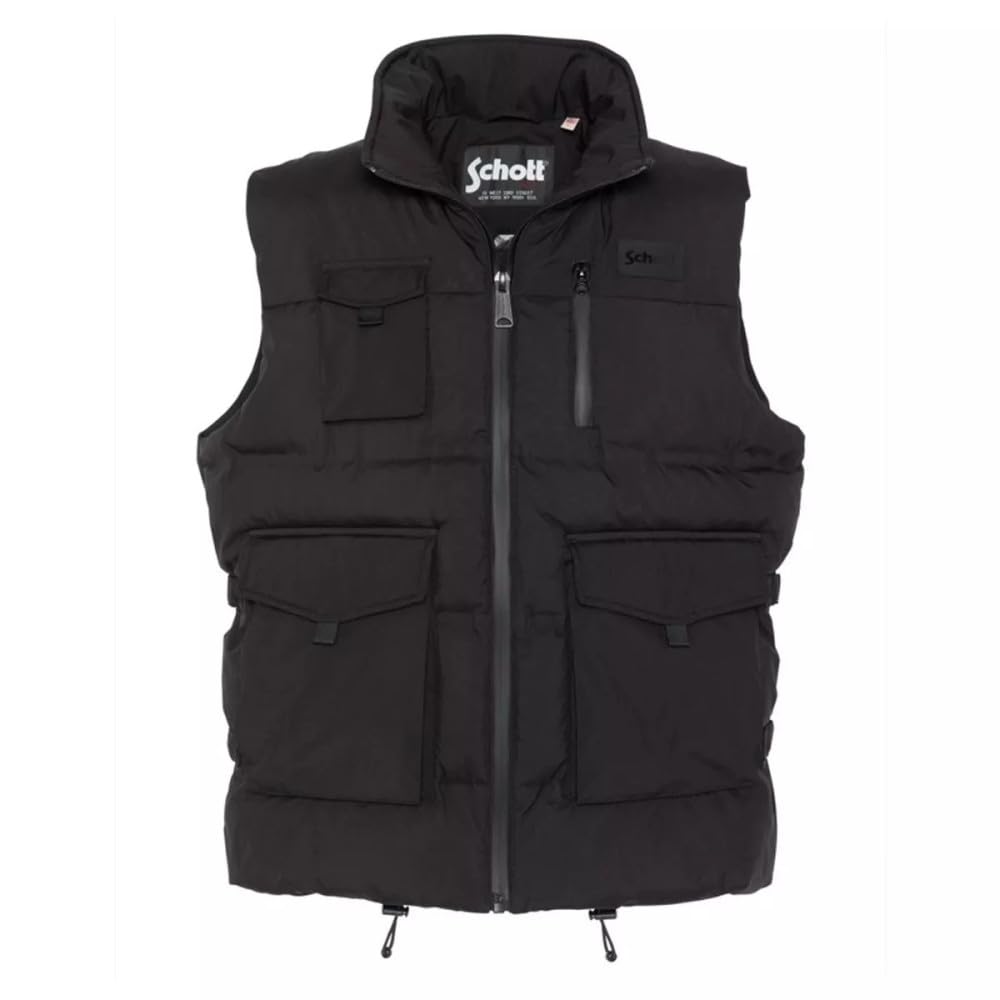 Schott NYC Ishakv Chaqueta, Negro, M para Hombre