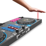 Cefa Toys - Estación de Dj Portátil con Altavoces y Control Espacial 14 en 1, Con Tocadiscos, Crossfader y Más de 144 Combinaciones de Mix, Incluye Reproductor de Bluetooth y USB y Batería Recargable