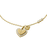 Emporio Armani Pulsera de plata de ley dorada para mujer, EG3623710, Eine Grösse, No es una piedra preciosa, Amarillo tono oro