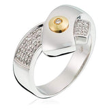 Orphelia Mujer 18 k (750) oro bicolor redondo blanco diamante