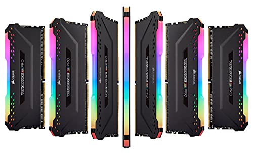 Corsair Vengeance RGB Pro - Kit de Memoria Entusiasta de 32 GB (4 x 8 GB, DDR4, 3200 MHz, C14, XMP 2.0) Negro