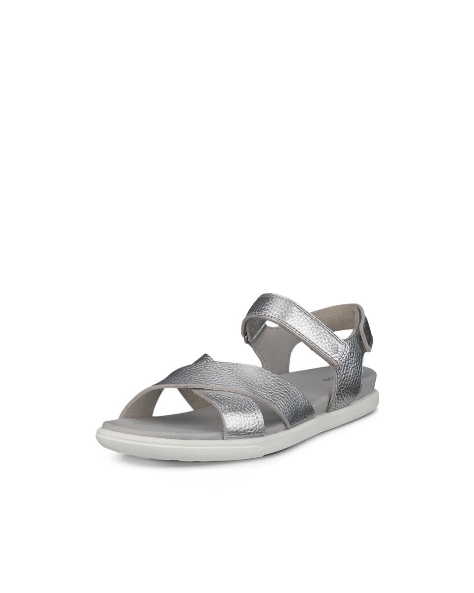 ECCO Damara Sandal, Sandalia Mujer, Pure Silver Metallic, 42 EU