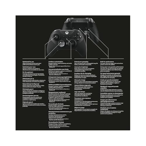 Xbox Wireless Controller Elite Series 2 Black para Xbox Series X|S, Xbox One, Windows 10/11, iOS y Android