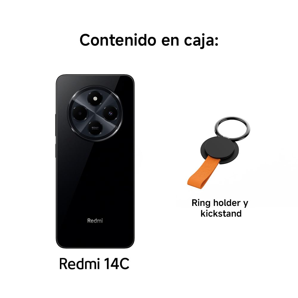 XIAOMI Redmi 14C - Smartphone de 8+256GB, Pantalla de 6.88” 120Hz LCD HD+, MediaTek Helio G81 Ultra, cámara Dual con IA de 50MP, 5160mAh, NFC, Verde (Versión ES)